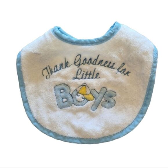 Thank Goodness For Little Boys Bib - Picture 1 of 5